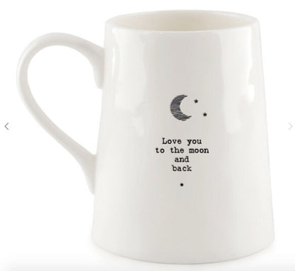 East of India porcelain mug - Love you to the moon