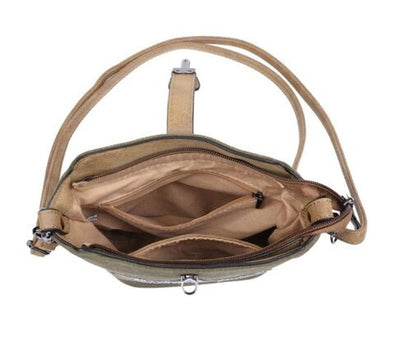 Cross Body Canvas Star Bag - Dark Grey