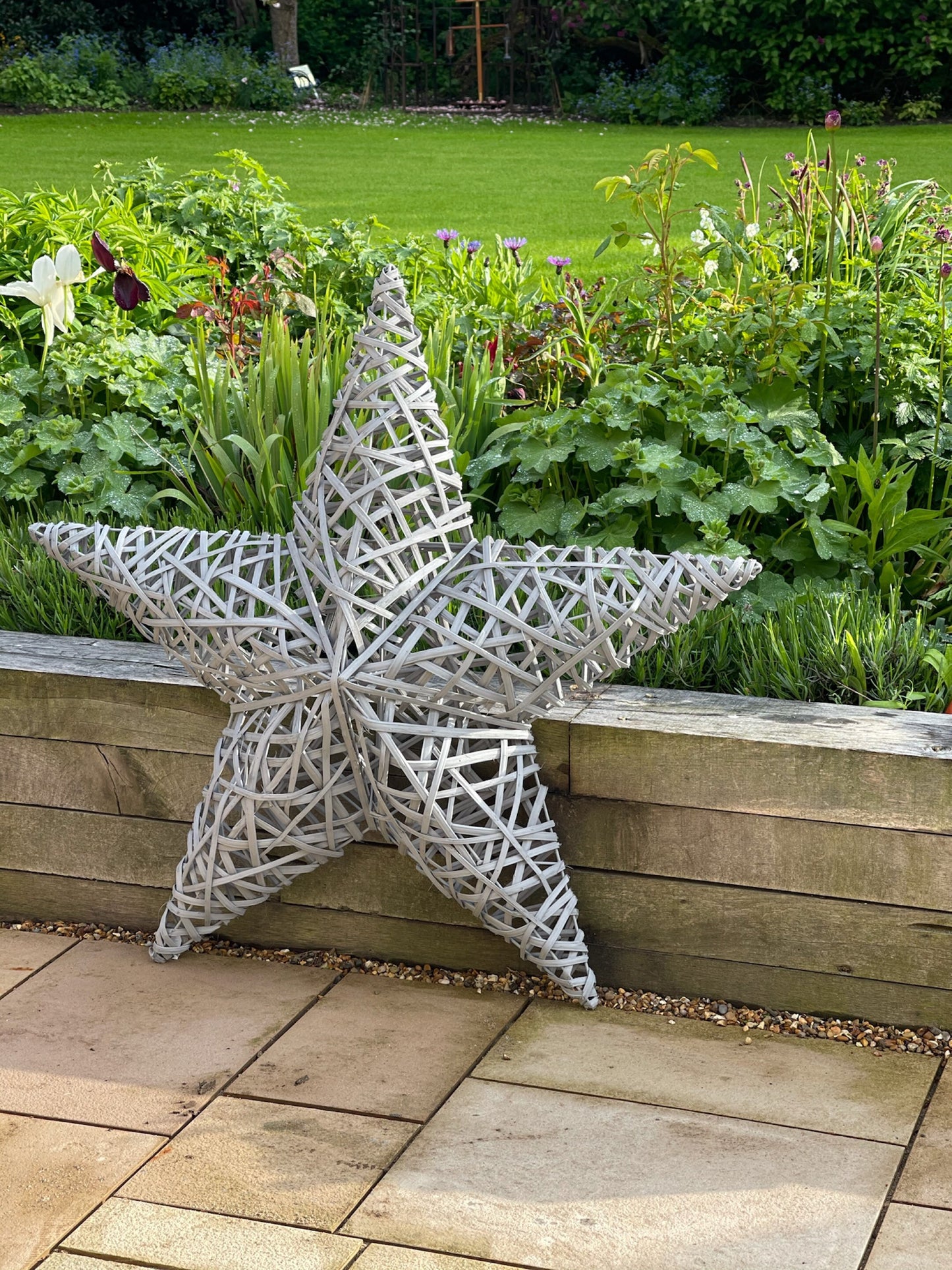 Decor Feature Wicker Grey Star - Very Large 106cm