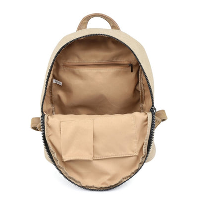 Pale Grey Canvas Rucksack/Backpack with Silver Star