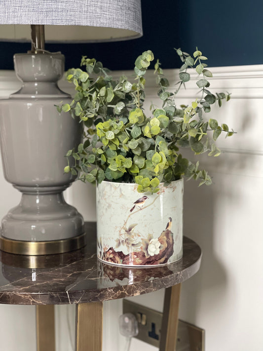 Parlane Ceramic Roses Planter - Eau De Nil