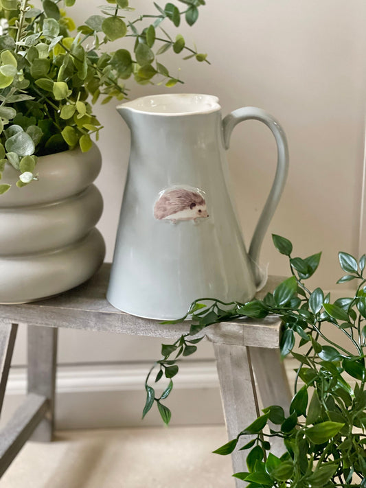 Stoneware Embossed Jug - Hedgehog