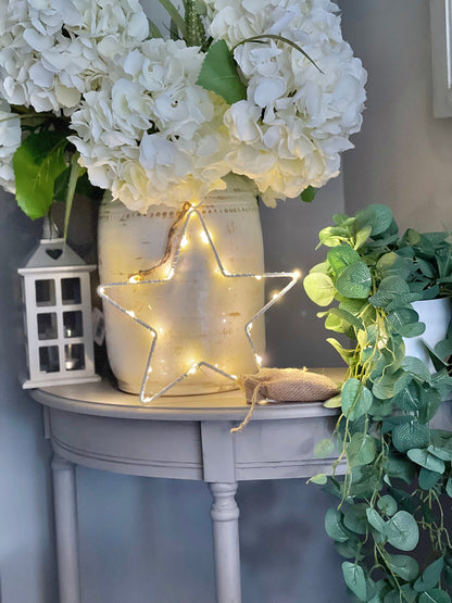 White Wire LED Star
