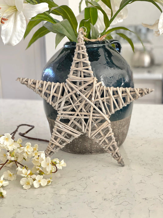 White Washed Willow Star - 42cm