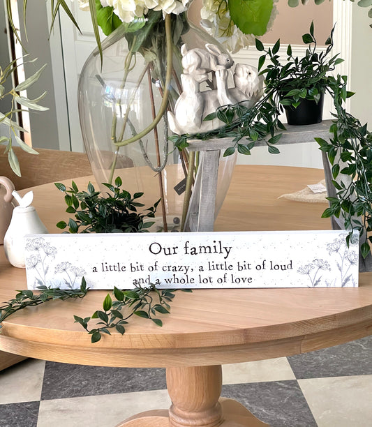 Our Family Wooden Plaque