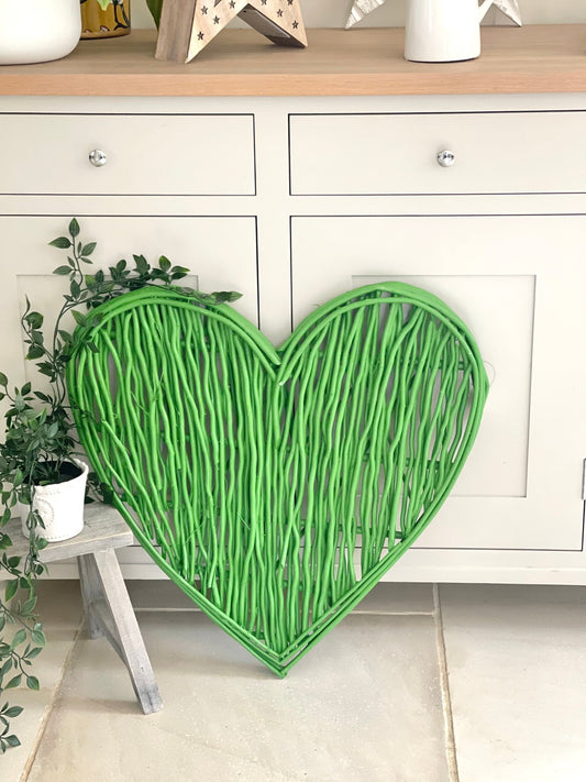 Green Wicker Heart- 60cm