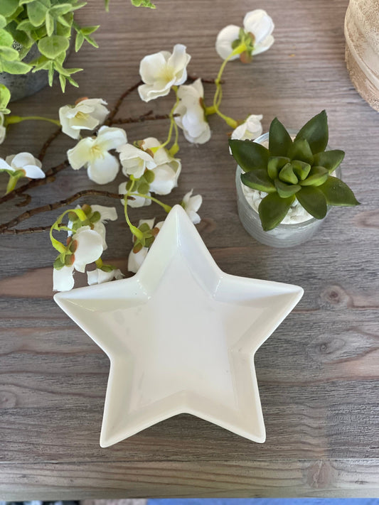 White Ceramic Star Dish