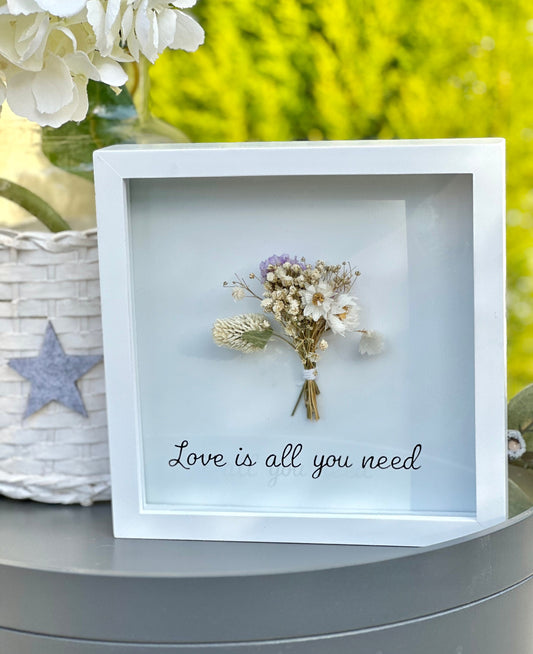 Framed Flowers - Love is all your need