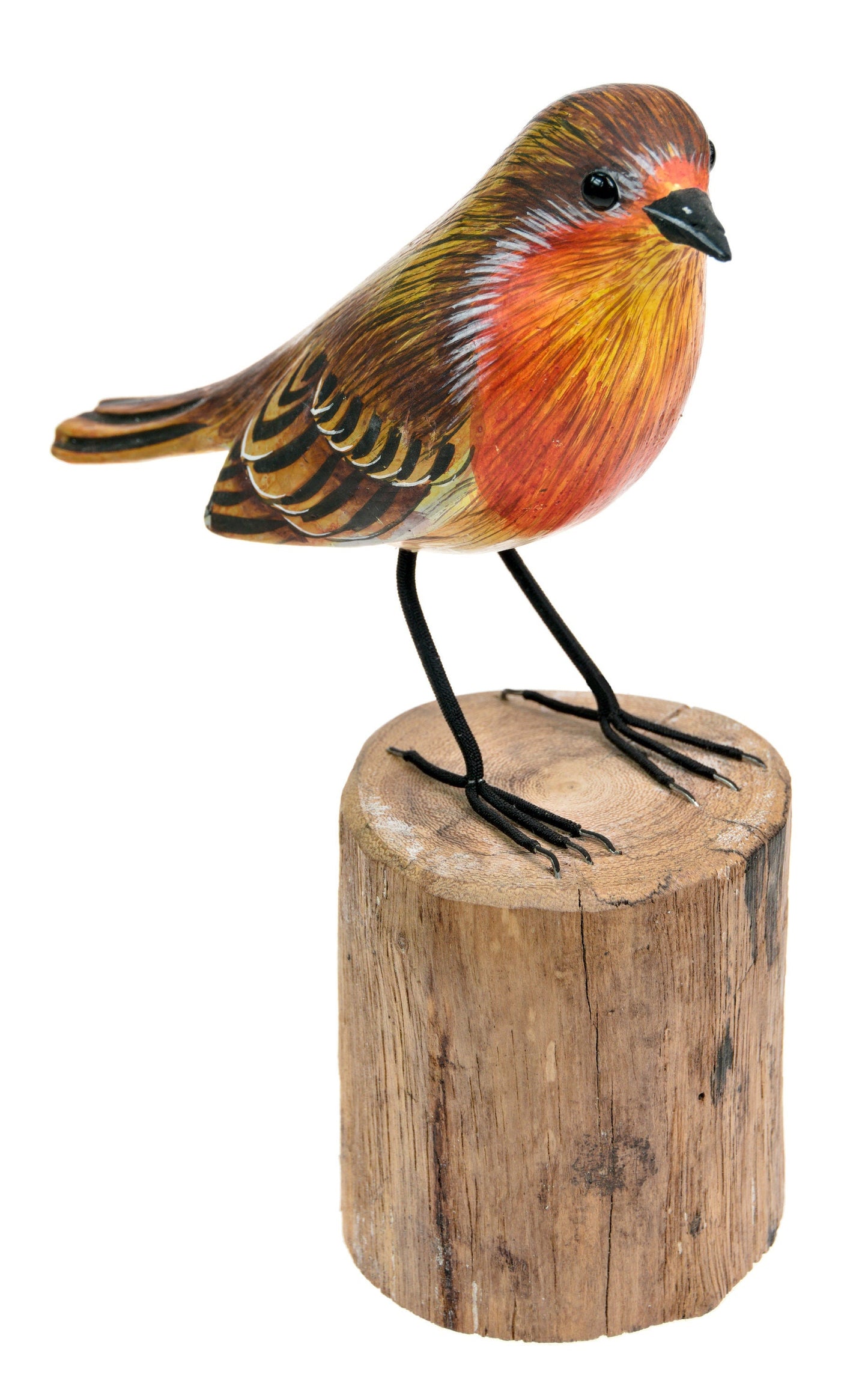 Gorgeous Carved Wooden Robin