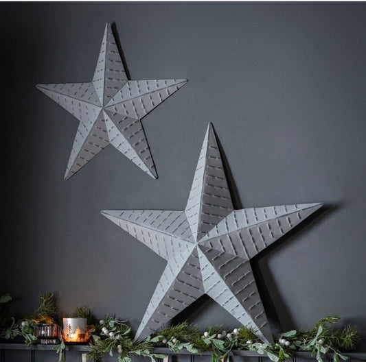 Medium Grey Textured Metal Star