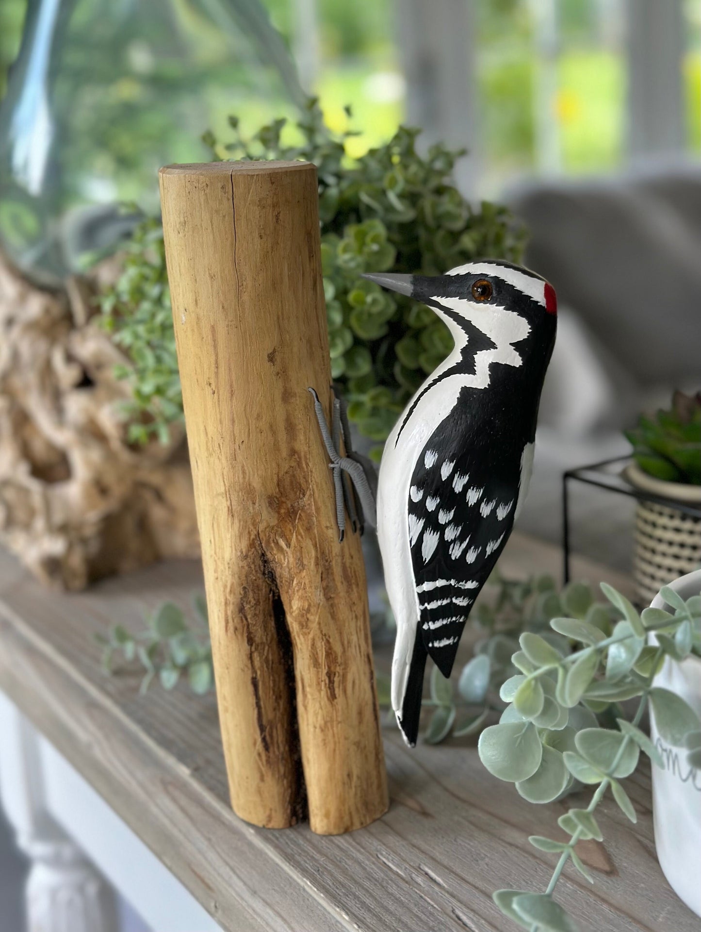 Gorgeous Carved Wooden Woodpecker