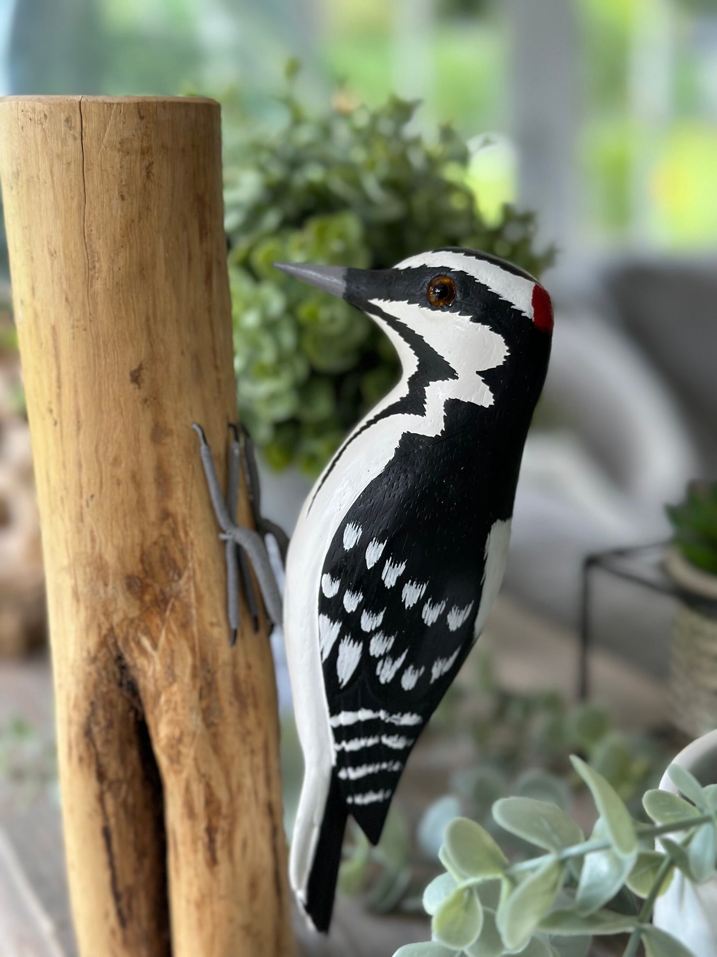 Gorgeous Carved Wooden Woodpecker