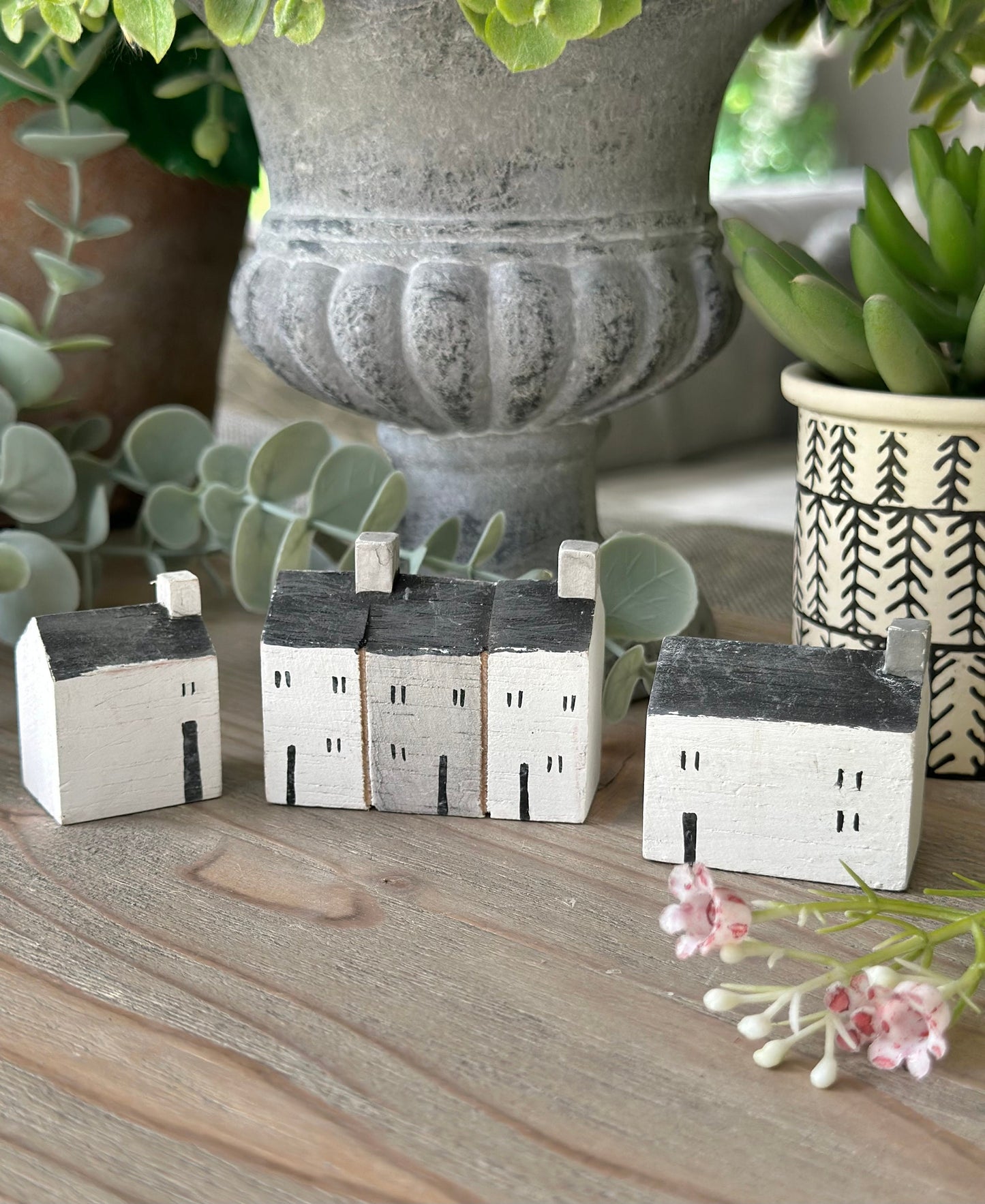 Coastal Wooden Townhouse Scene