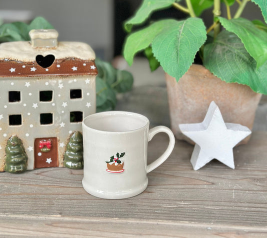 Ceramic Plum Pudding Mini Mug