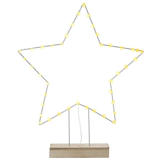 Large Freestanding Light Up Metal Star.